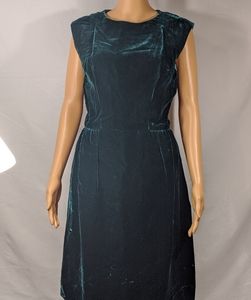 Suzy Perette Vintage Crushed Velvet Emerald Dress